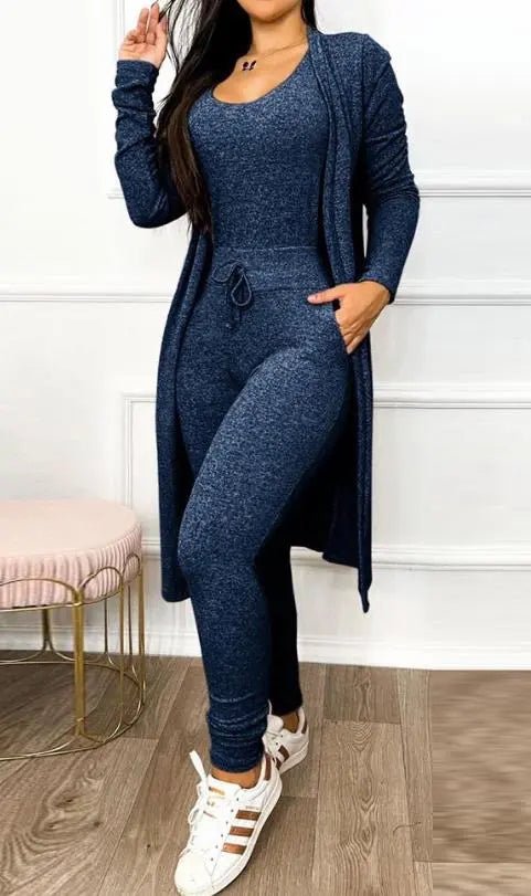 Women's Long Sleeve Coat Set