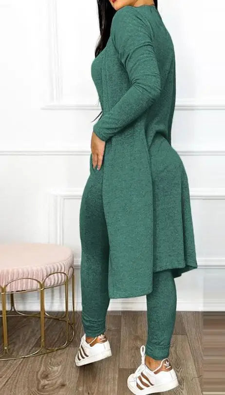 Women's Long Sleeve Coat Set
